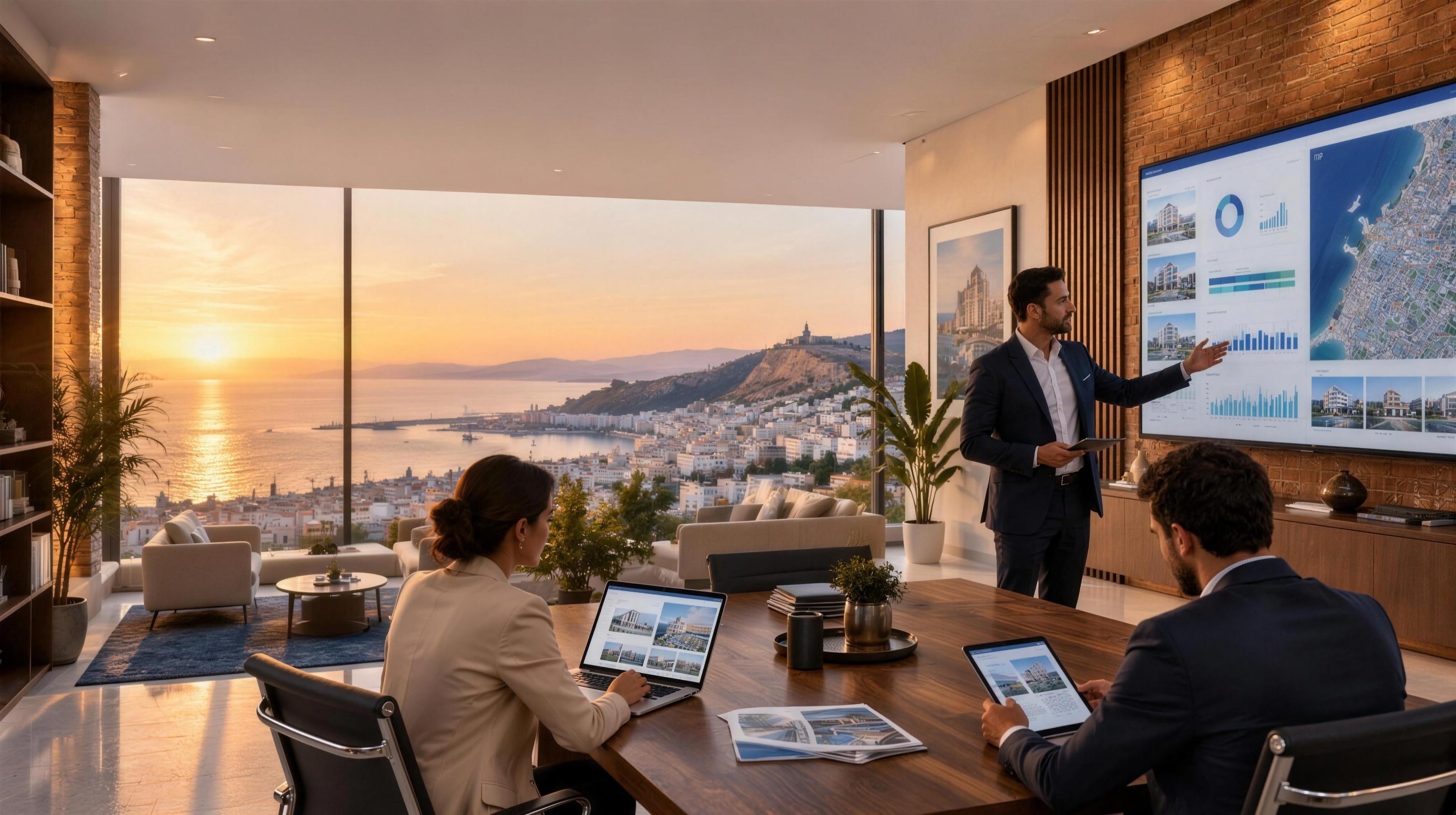 Direction d'agence immobilière pilotant son activité à Oran